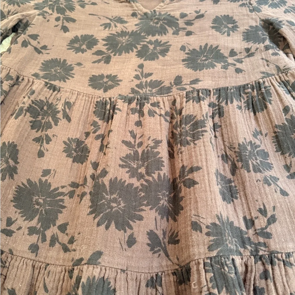 GAP Kids Chocolate Dress with Ebony Floral Design
